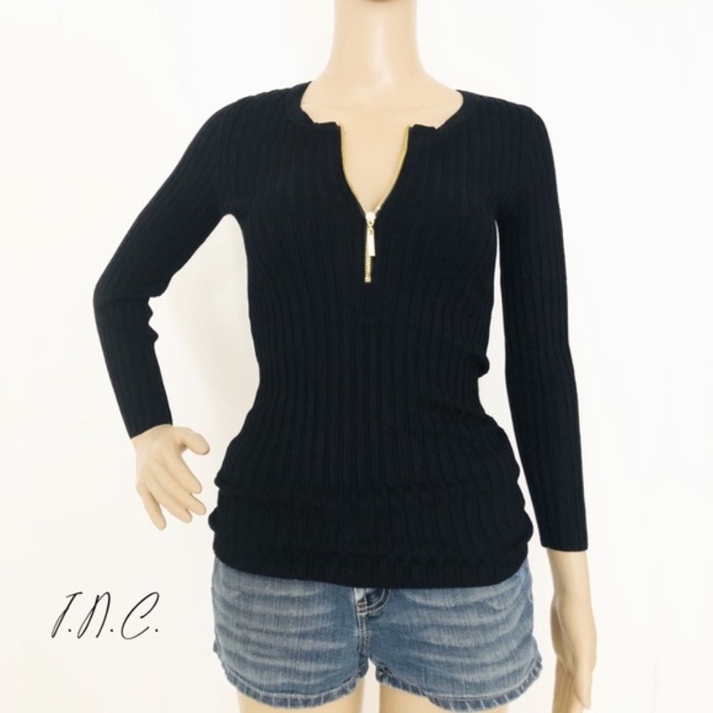 New! INC Fitted Black Sweater